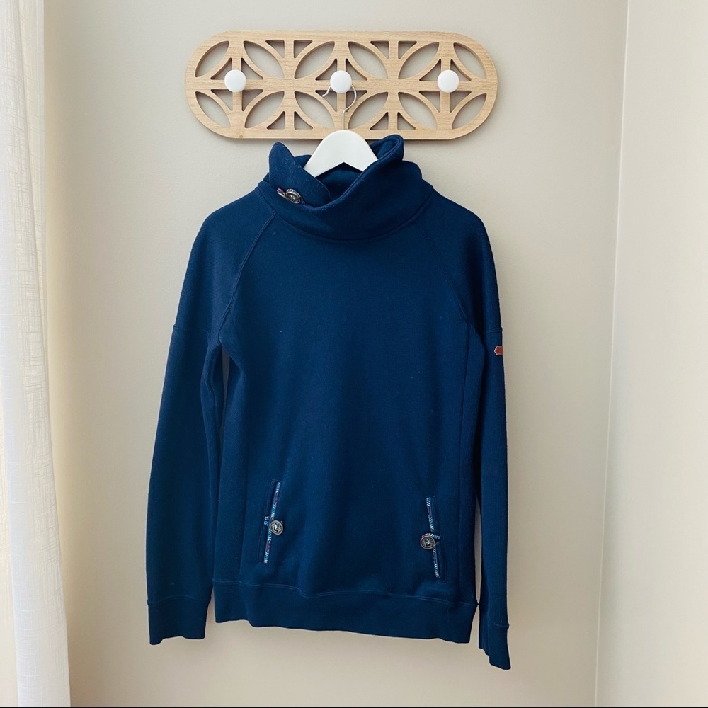 Roxy Pullover Sweater Navy Sz Medium
